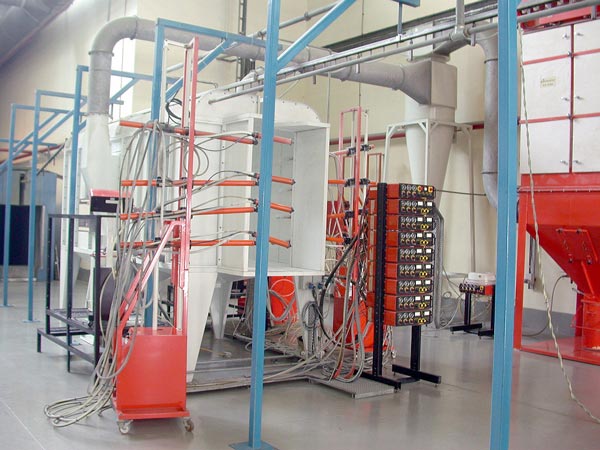 Powder coating line