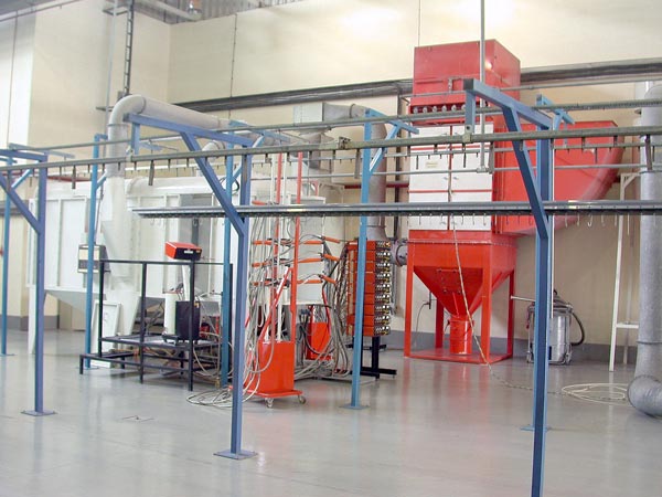 Powder coating line